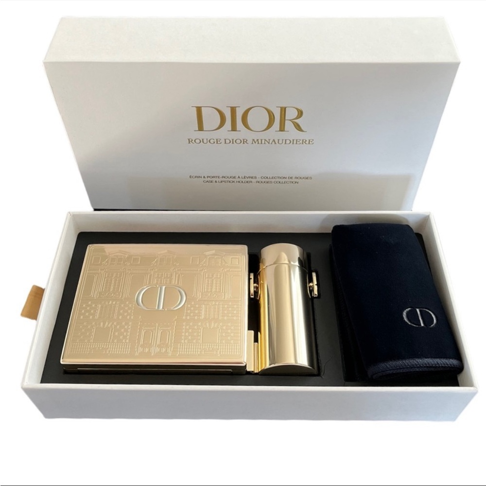 Brand NEW Dior Gold minaudière clutch 2021 set handbag purse